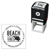 Schildpad strand vibe thema  zelfinktende stempel (In situ)