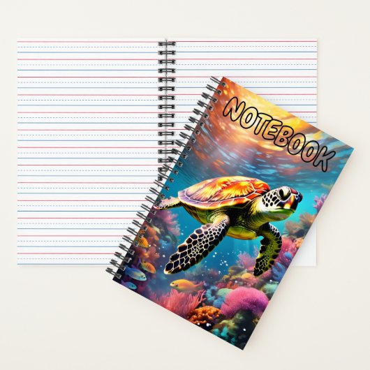 Schildpad-Thema Spiraal Notebook  Notitieboek (Binnen)