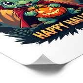 Schildpad Tortoise Boo Vampire Trick or treat Hall Poster (Hoek)