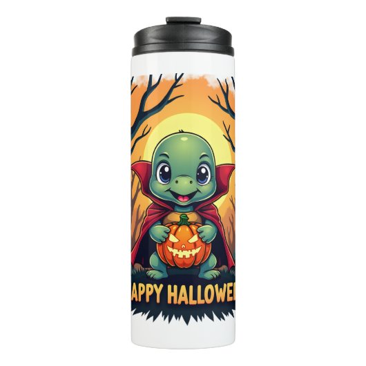 Schildpad Tortoise Boo Vampire Trick or treat Hall Thermosbeker (Voorkant)