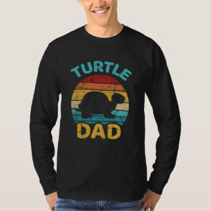 Schildpad vader retro Vaderdag cadeau T-shirt