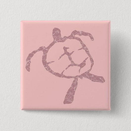 schildpad vierkante button 5,1 cm (Voorkant)