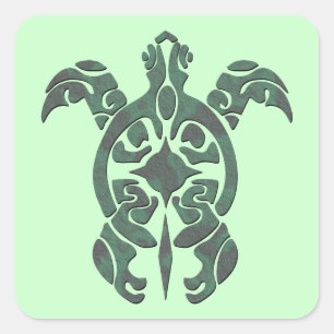 Schildpad Vierkante Sticker
