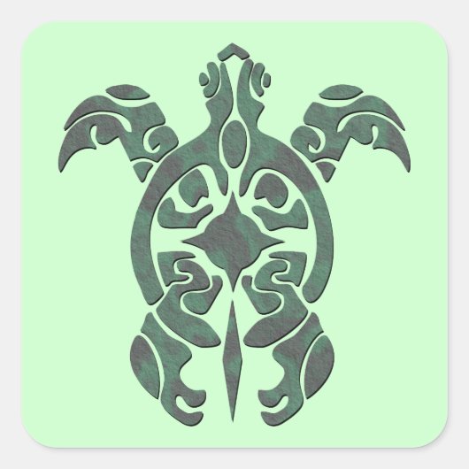 Schildpad Vierkante Sticker (Voorkant)