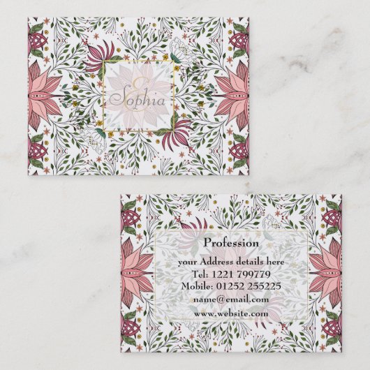  schildpad visitekaartje (Voorkant / Achterkant)