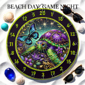  schildpad vlinder kosmische lodge kunst dartbord