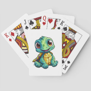 schildpad voor cartoon pokerkaarten