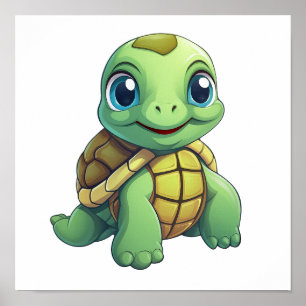 schildpad voor cartoon poster