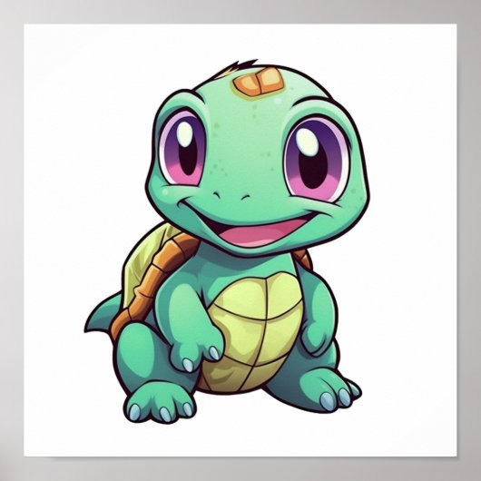 schildpad voor cartoon poster (Voorkant)