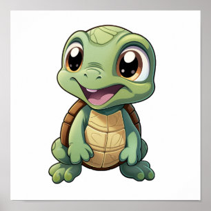 schildpad voor cartoon poster