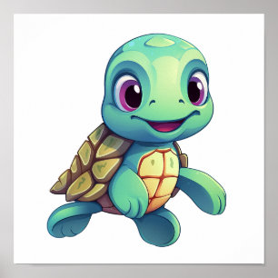 schildpad voor cartoon poster