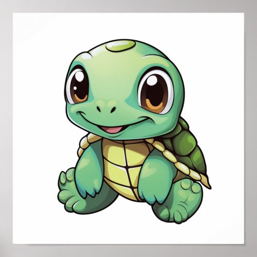 schildpad voor cartoon poster (Voorkant)