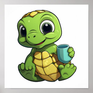 schildpad voor cartoon poster