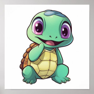 schildpad voor cartoon poster