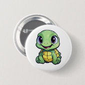 schildpad voor cartoon ronde button 5,7 cm (Voorkant /achterkant)