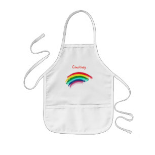 Schildpad voor regenboogkunst kinder schort