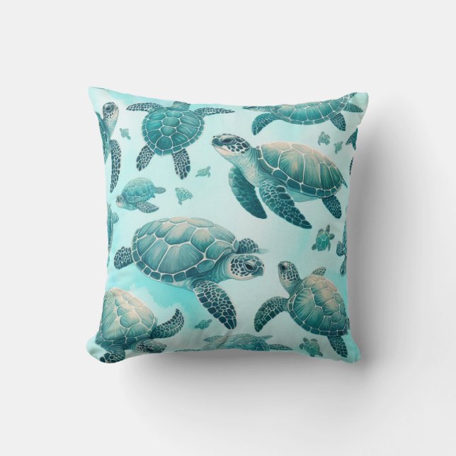 Schildpad Vrienden Kussen (Voorkant)