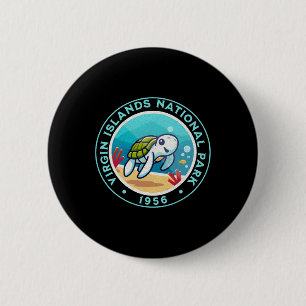 Schildpad wandelen in het Virgin Islands National Ronde Button 5,7 Cm