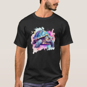 Schildpad Waterverf Kleurrijke Zee Wildlife Design T-shirt