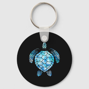 Schildpad Waterverf Tie Dye Zee Ocean Save Planet Sleutelhanger