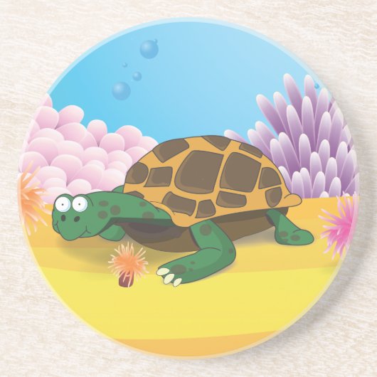 Schildpad Zandsteen Onderzetter (Voorkant)