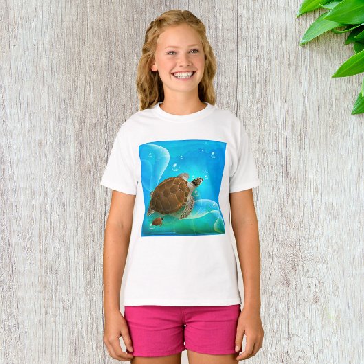 Schildpad zwemmen meisjes T-shirt