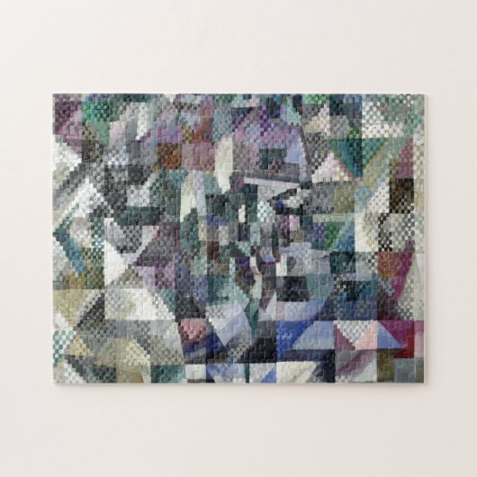 Schildpadachtig Abstract kunstschildervenster 3 Legpuzzel (Horizontaal)