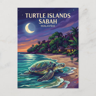 Schildpadden Eilanden Park Maleisië Briefkaart