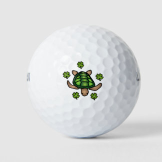 Schildpadden en kledingstukken golfballen