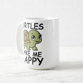 Schildpadden maken me gelukkig koffiemok (Voorkant links)