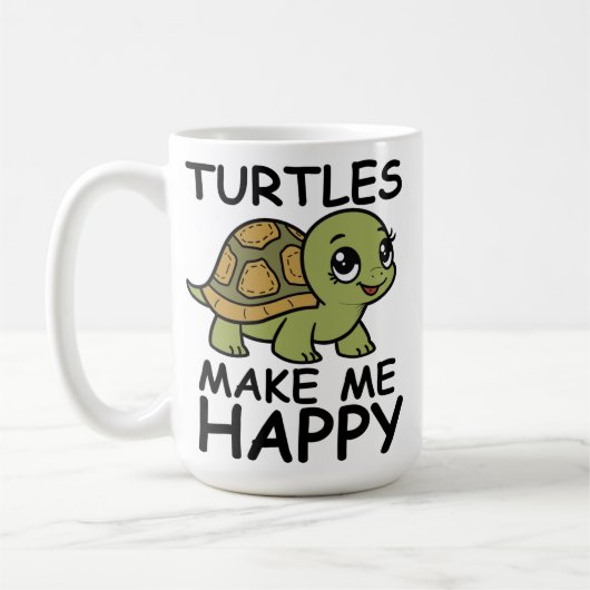 Schildpadden maken me gelukkig koffiemok (Links)