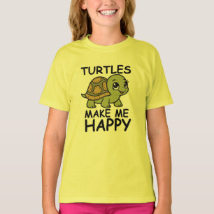 Schildpadden maken me gelukkig t-shirt