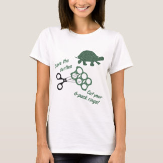 Schildpadden redden, zes-rings verpakkingen afgesc t-shirt