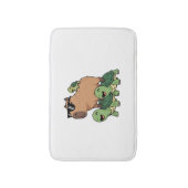 Schildpadden rijden Capybara, Grappig Capybara Badmat (Voorkant Verticaal)