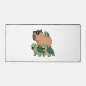 Schildpadden rijden Capybara, Grappig Capybara Bureaumat (Voorkant)