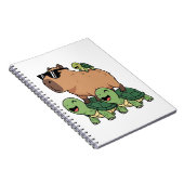 Schildpadden rijden Capybara, Grappig Capybara Notitieboek (Rechterzijde)