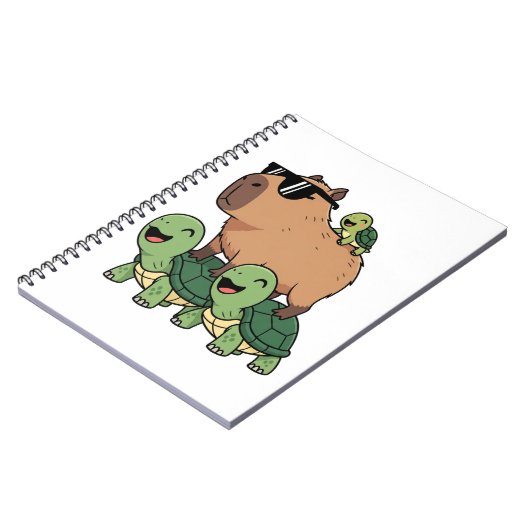 Schildpadden rijden Capybara, Grappig Capybara Notitieboek (Linkerzijde)