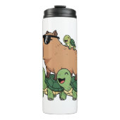 Schildpadden rijden Capybara, Grappig Capybara Thermosbeker (Voorkant)