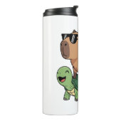 Schildpadden rijden Capybara, Grappig Capybara Thermosbeker (Gedraaid links)