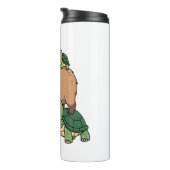 Schildpadden rijden Capybara, Grappig Capybara Thermosbeker (Geroteerd rechts)