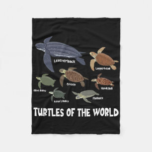 schildpadden uit de wereld: gediversifieerde schil fleece deken