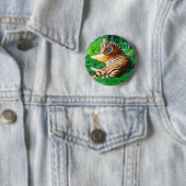 Schildpaddenstoel Wildlife Pinback Ronde Button 5,7 Cm (In situ)