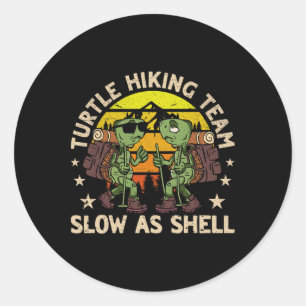Schildpaddenwandelteam traag als Shell grappige wa Ronde Sticker