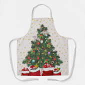 Schildpadduiven in Kerst achtergrond grijs Schort (Voorkant)
