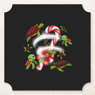 Schildpadgeschenk | Turtle Snoep Sweet Christmas Kartonnen Onderzetters