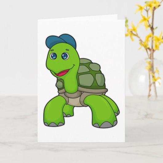 Schildpadkap Kaart (Gele Bloem)