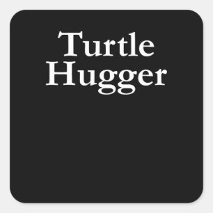 schildpadliefhebber Turtle Hugger Vierkante Sticker
