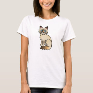 Schildpadpunt Birmaanse / Ragdoll kat T-shirt