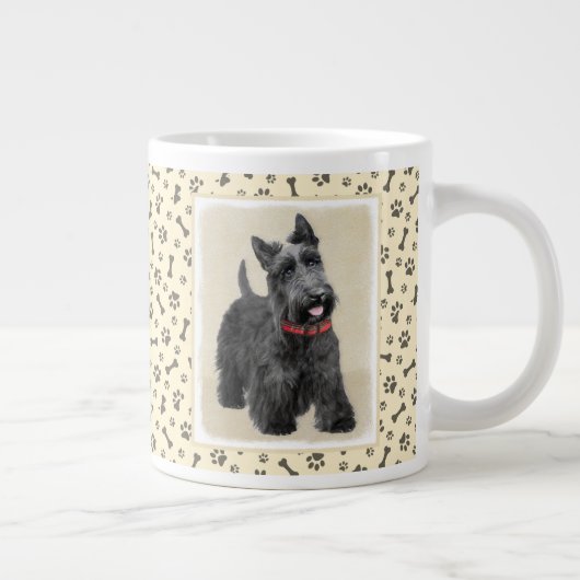 Schildpadschilders - Kute Original Dog Art Extra Grote Beker (Rechts)