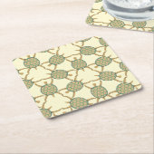 Schildpatroon Vierkante Kartonnen Onderzetter (Schuin)